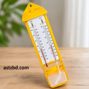 Zeal Wet and Dry Hygrometer Alcohol Base Hygrometer Thermometer Wet and Dry Bulb showing two glass thermometers mounted on a white scale board with wet bulb wick