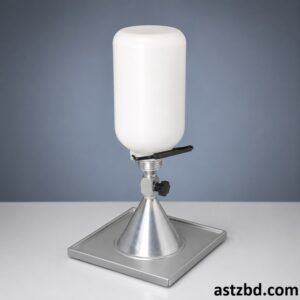 Sand Density Cone Apparatus front view with calibrated sand jar and base plate