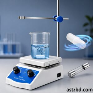 SH-2 Magnetic Stirrer Hotplate with speed and temperature control knobs