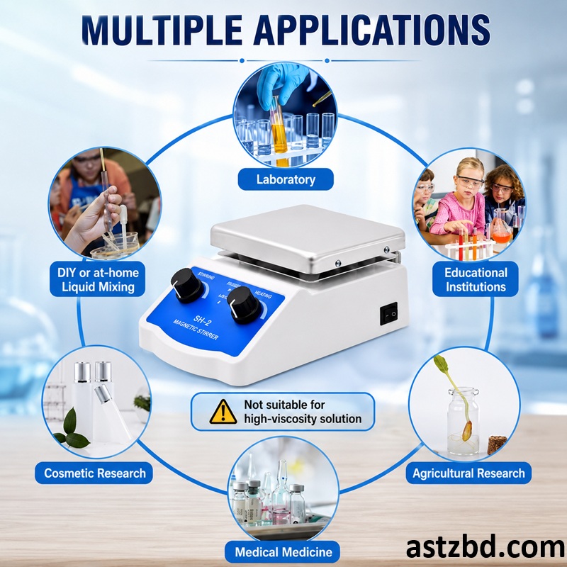 Top view of the SH-2 Magnetic Stirrer Hotplate aluminum oxidation surface