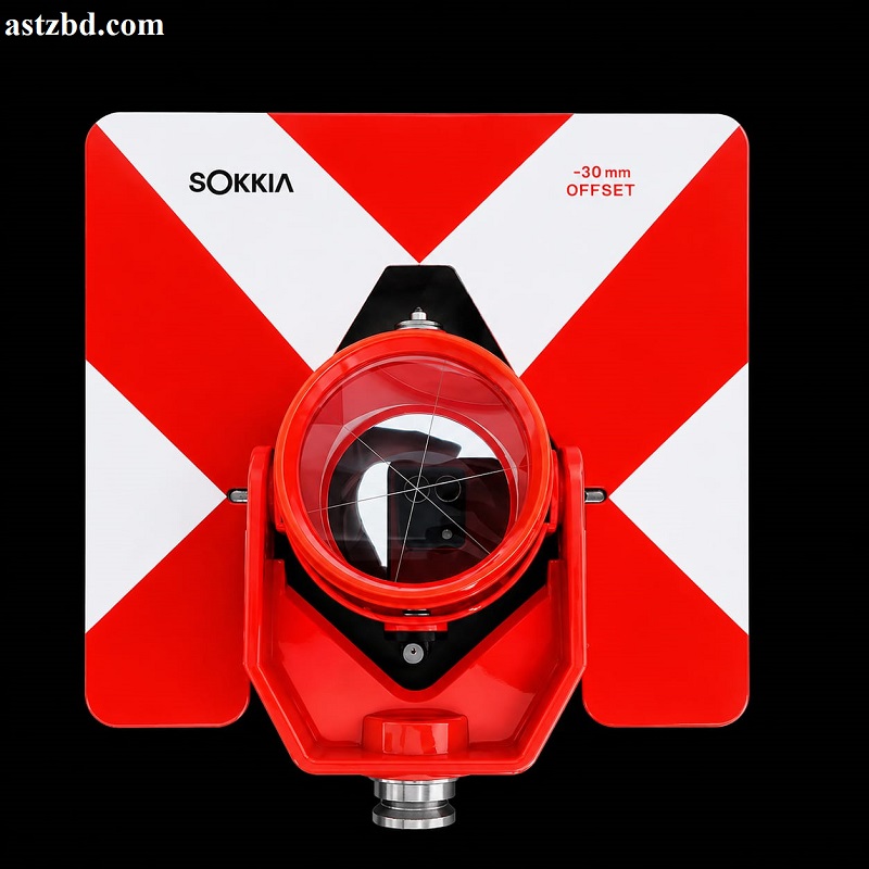 High-precision Sokkia surveying reflector prism featuring adjustable 0mm and -30mm constants.