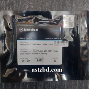 James Heal Impregnated Test Paper 100mm × 75mm for phenolic yellowing test in textiles and fabrics