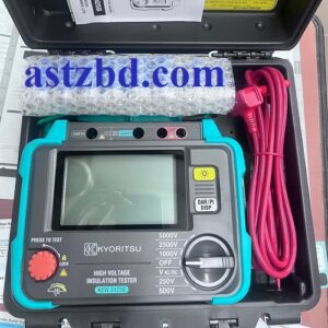 Kyoritsu KEW 3125B High Voltage Insulation Tester showing 5kV LCD display with bar graph and backlight, front panel view