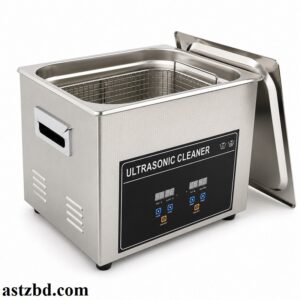 4.5L Ultrasonic Cleaner Bath in stainless steel with digital control panel and heater.