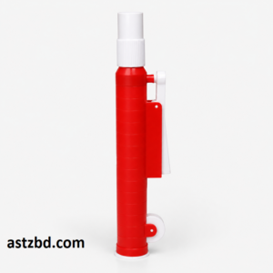 Pipette pump 25ml red manual filler for laboratory liquid transfer