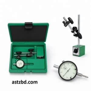 Insize 5024 Measuring Tool Set showing the dial indicator and magnetic stand together