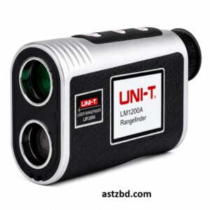 UNI-T LM1200A Laser Rangefinder front view with optical lens