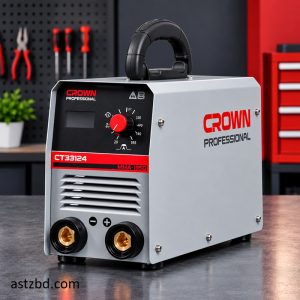 Crown CT33124 Welding Machine front view showing the current dial and meter