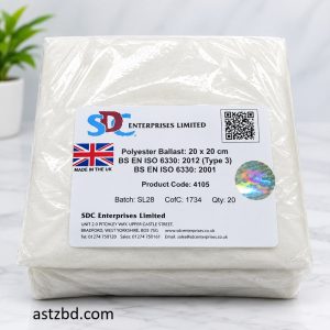 SDC Polyester Ballast Fabric 20x20cm swatch pack for wash fastness testing