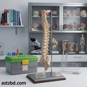 Vertebral column disarticulated model XC-107D shown fully assembled on display stand
