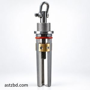 Three pronged grip lab clamp front view with adjustable steel prongs