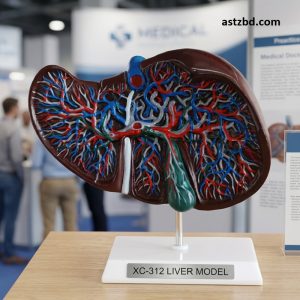 Liver model XC-312 front view showing lobes, gallbladder and bile duct